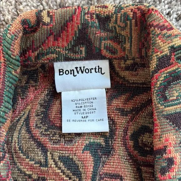 BonWorth Multicolor Tapestry Paisley Jacket - Picture 2 of 6